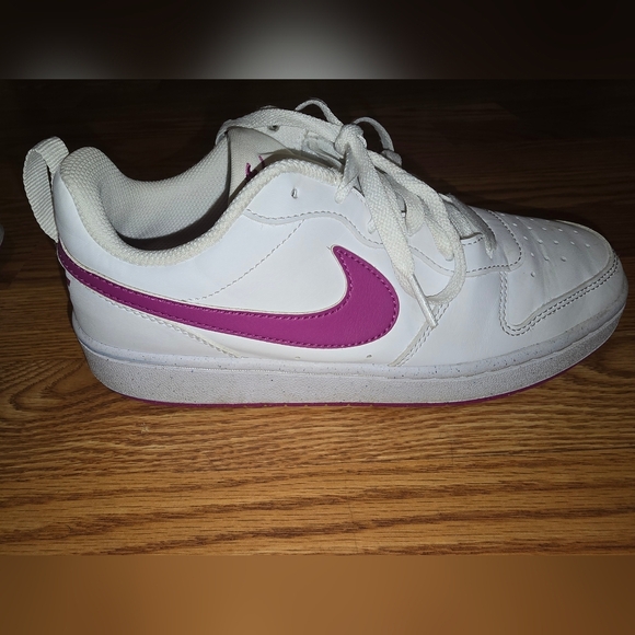 Nike Court Borough Low Recraft Kids Sneakers White and Pink - Picture 4 of 6